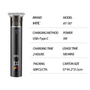 Tondeuse sans fil rechargeable – HTC AT-187