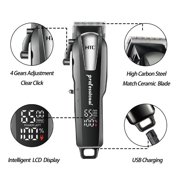 Tondeuse sans fil rechargeable – HTC CT-8083