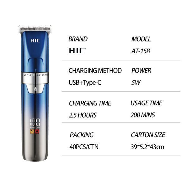 Tondeuse sans fil rechargeable – HTC AT-158