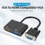 Adaptateur VGA vers HDMI & VGA + AUDIO – R SCAR RS-VGAHDVGA