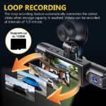 Caméra DVR de voiture HD 1080P à double canal avec Wi-Fi intégré, vue grand angle de 150 – DASHCAM C315WF