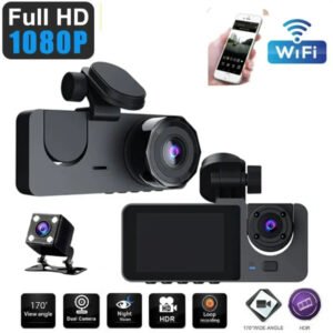Caméra DVR de voiture Y15 Pro HD 1080P à double objectif, écran IPS de 3 pouces, Wi-Fi – DASHCAM GY-Y15