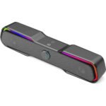 Baffle Ordinateur Multimédia 2.0 rétroéclairée RGB, USB/AUX – 6W RMS – HP DHE-6002