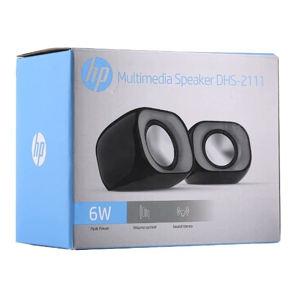 Baffle Ordinateur Multimédia 2.0, USB/AUX – 6W RMS – HP DHS-2111