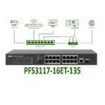 Switch 16 ports Gigabit 10/100/1000 Mbps PoE+ (+ 1 ports combo SFP 1 Gbit/s) – Dahua PFS3117-16ET-135