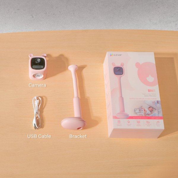 EZVIZ – Caméra IP Wi-Fi intérieur Pour Bébé Alimenté par Batterie 2MP – BM1. – EZVIZ BM1 (1080P)