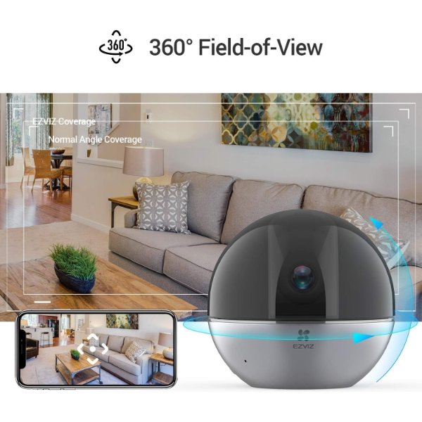 EZVIZ – Caméra IP Wi-Fi intérieur panoramique – Résolution 2K – Jour/Nuit – CS- C6W – EZVIZ C6W (4MP)