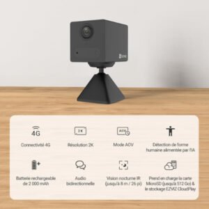 EZVIZ – Caméra 4G intelligente avec batterie – CB2 4G – EZVIZ CB2 4G (4MP)
