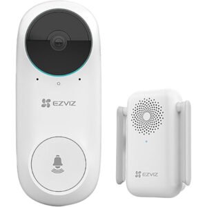 EZVIZ – Sonnette vidéo sans fil avec carillon, Wi-Fi, étanche, vidéo 2K, batterie – DB2C – EZVIZ DB2C