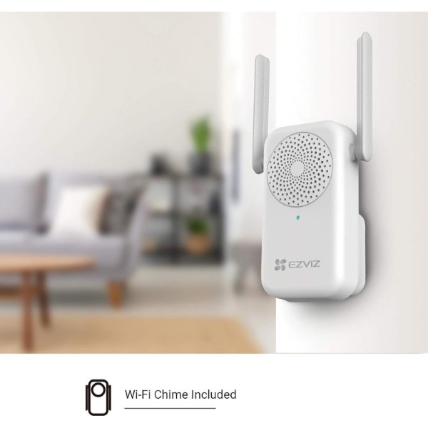 EZVIZ – Sonnette vidéo sans fil avec carillon, Wi-Fi, étanche, vidéo 2K, batterie – DB2C – EZVIZ DB2C
