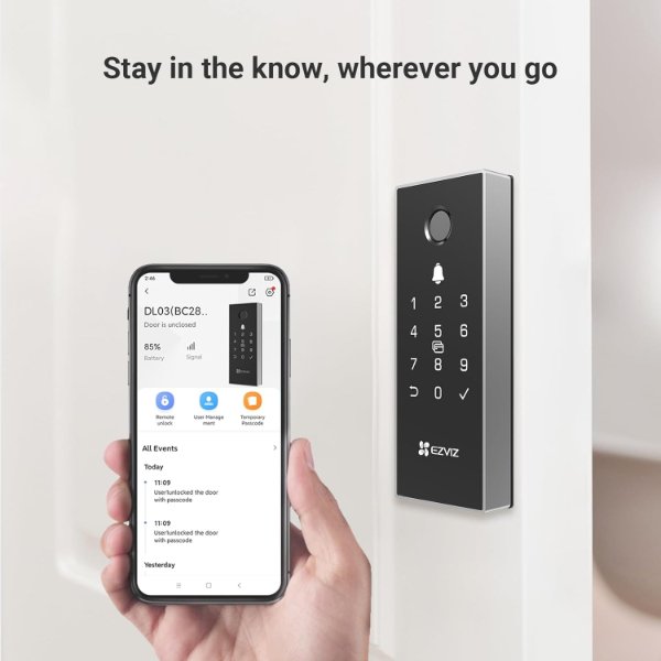 EZVIZ – Serrure connectée en applique – DL03 Pro – EZVIZ DL03 Pro