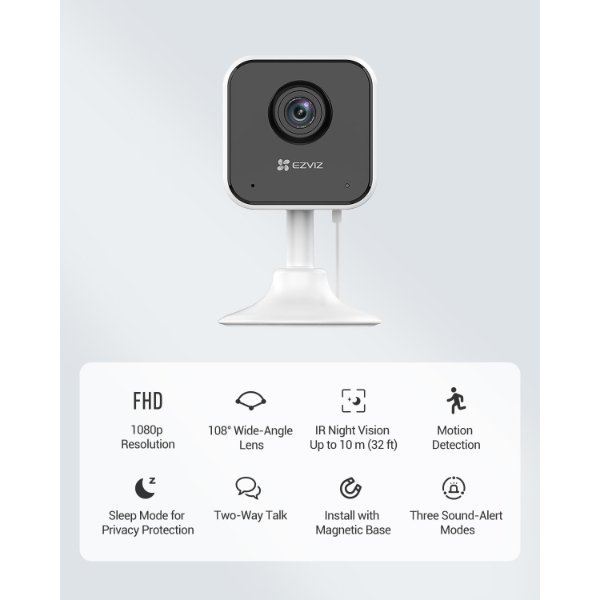 EZVIZ – Caméra IP Wi-Fi intérieur Panoramique 2MP – H1c – EZVIZ H1c (2MP)