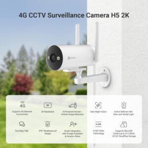 EZVIZ – Caméra 4G extérieur intelligente – H5 – EZVIZ H5 4G 2K (3MP)