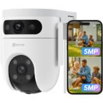 EZVIZ – Caméra IP Wi-Fi extérieur à double objectif panoramique et inclinable Jour/Nuit – EZVIZ H9c Dual 3K (5MP)