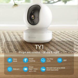 EZVIZ – Caméra IP Wi-Fi intérieur Panoramique | Couvre chaque recoin en résolution 4MP – EZVIZ TY1 (4MP)
