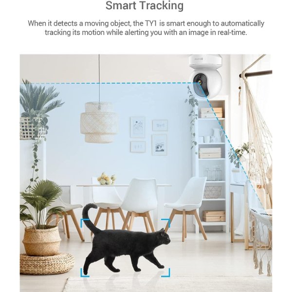 EZVIZ – Caméra IP Wi-Fi intérieur Panoramique | Couvre chaque recoin en résolution 4MP – EZVIZ TY1 (4MP)