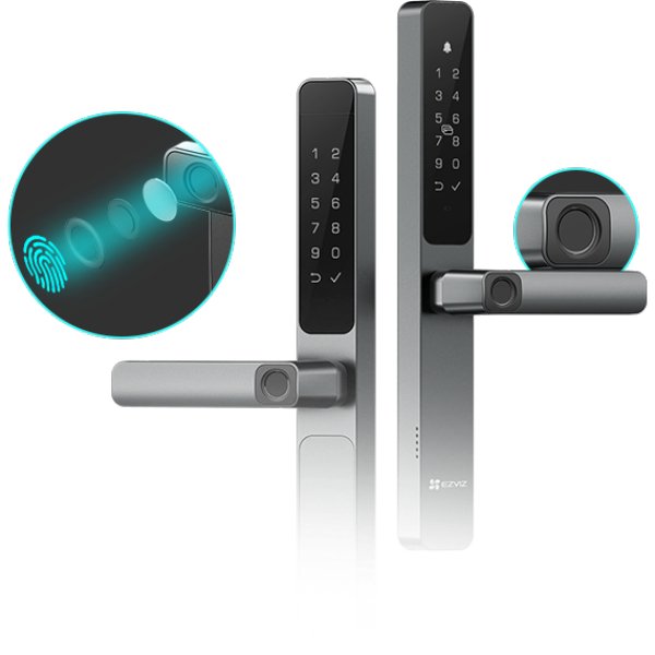Serrure connectée avec empreinte digitale double face – EZVIZ DL06 Pro