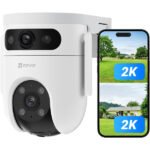 EZVIZ – Caméra IP Wi-Fi extérieur à double objectif panoramique et inclinable Jour/Nuit – EZVIZ H9c Dual 2K (3MP)