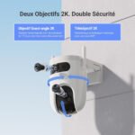 EZVIZ – Caméra IP Wi-Fi extérieur à double objectif panoramique et inclinable Jour/Nuit – EZVIZ H9c Dual 2K (3MP)