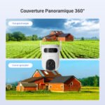 EZVIZ – Caméra IP Wi-Fi extérieur à double objectif panoramique et inclinable Jour/Nuit – EZVIZ H9c Dual 2K (3MP)