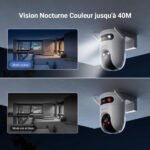 EZVIZ – Caméra IP Wi-Fi extérieur à double objectif panoramique et inclinable Jour/Nuit – EZVIZ H9c Dual 2K (3MP)