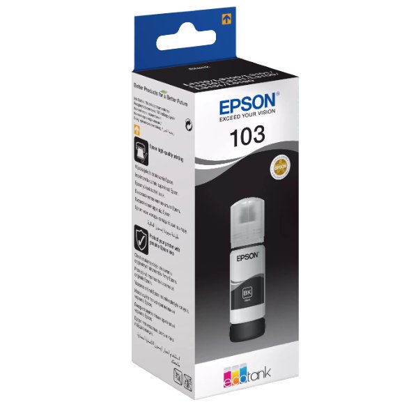 Encre Epson 103 Noir – 70ml – Epson 103 EcoTank Noir
