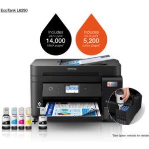 Imprimante multifonction jet d’encre Couleur A4 4-en-1 Recto Verso automatique, (Wi-Fi – Epson EcoTank L6290