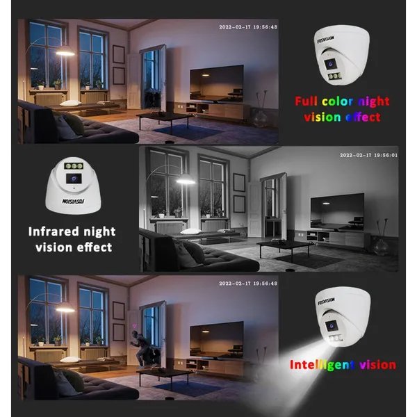 NVR Kit 16 Caméras De Surveillance IP PoE 5MP Full Couleur+Audio – FOSVISION FS-3358/4K58N-PRO-16CH (5MP)