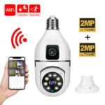 Lampe Caméra WiFi 360° à double objectif 2MP+2MP – Lampe Caméra WiFi FS380L2 (4MP)