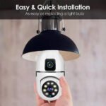 Lampe Caméra WiFi 360° à double objectif 2MP+2MP – Lampe Caméra WiFi FS380L2 (4MP)