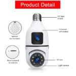 Lampe Caméra WiFi 360° à double objectif 2MP+2MP – Lampe Caméra WiFi FS380L2 (4MP)