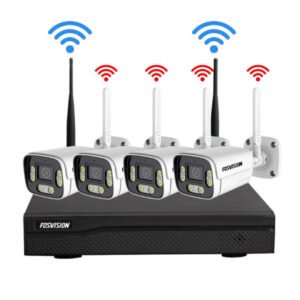 NVR Kit 4 Caméras De Surveillance IP WiFi 3MP Full Couleur+Audio – FOSVISION FS-6099W30LS-4CH (3MP)