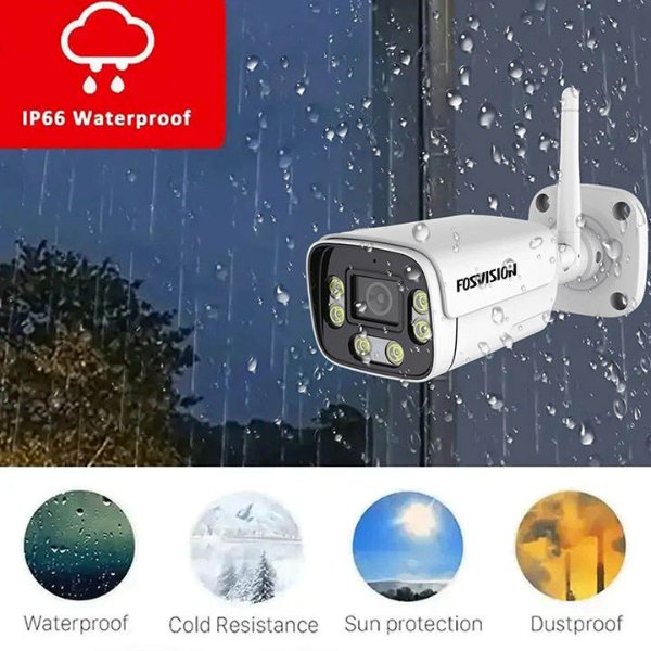 NVR Kit 4 Caméras De Surveillance IP WiFi 3MP Full Couleur+Audio – FOSVISION FS-6099W30LS-4CH (3MP)