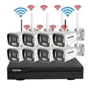 NVR Kit 8 Caméras De Surveillance IP WiFi 3MP Full Couleur+Audio – FOSVISION FS-6099W30LS-8CH (3MP)