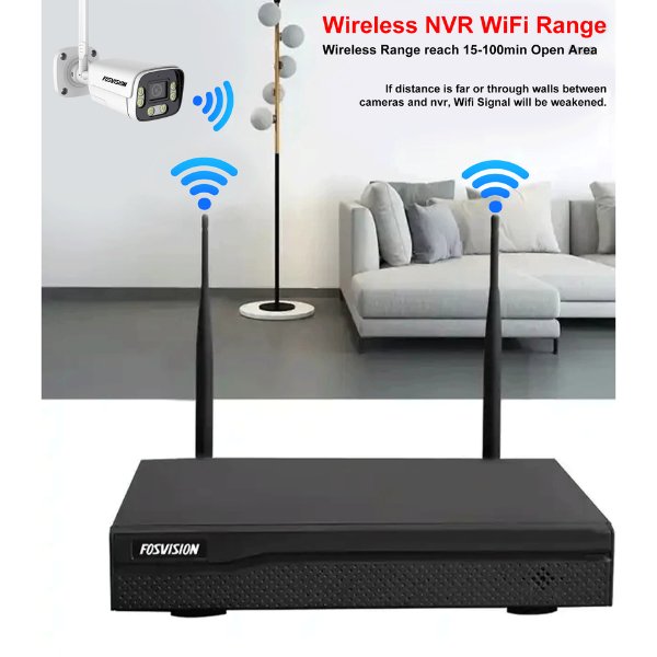 NVR Kit 8 Caméras De Surveillance IP WiFi 3MP Full Couleur+Audio – FOSVISION FS-6099W30LS-8CH (3MP)