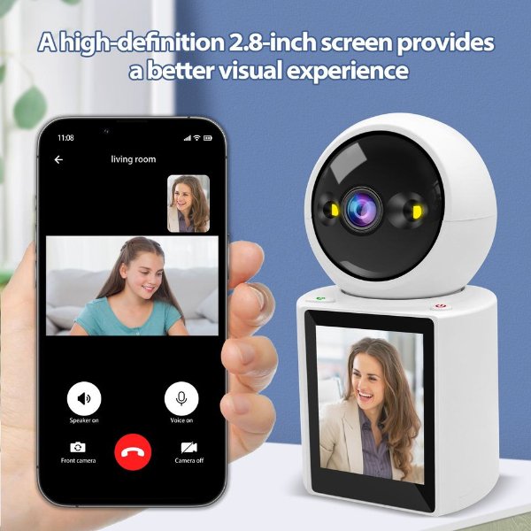 Caméra WiFi Appel vidéo avec Écran LCD de 2,8 pouces – FOSVISION FS-C3K-W-3M (3MP)