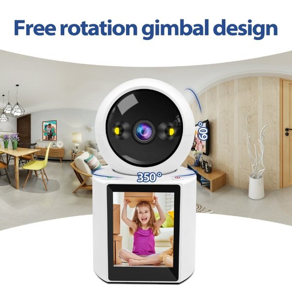 Caméra WiFi Appel vidéo avec Écran LCD de 2,8 pouces – FOSVISION FS-C3K-W-3M (3MP)