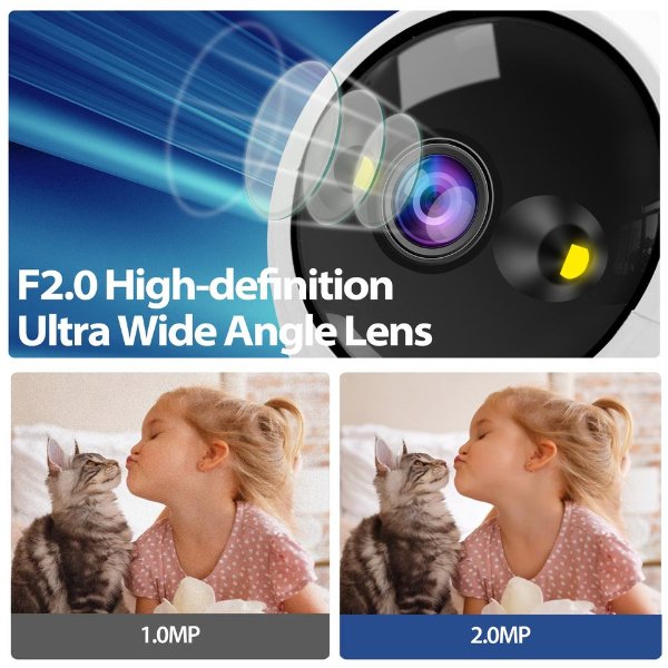 Caméra WiFi Appel vidéo avec Écran LCD de 2,8 pouces – FOSVISION FS-C3K-W-3M (3MP)