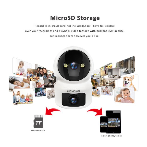 Caméra WiFi à double objectif 2MP+2MP – FOSVISION FS-P6S-W-4M (4MP)