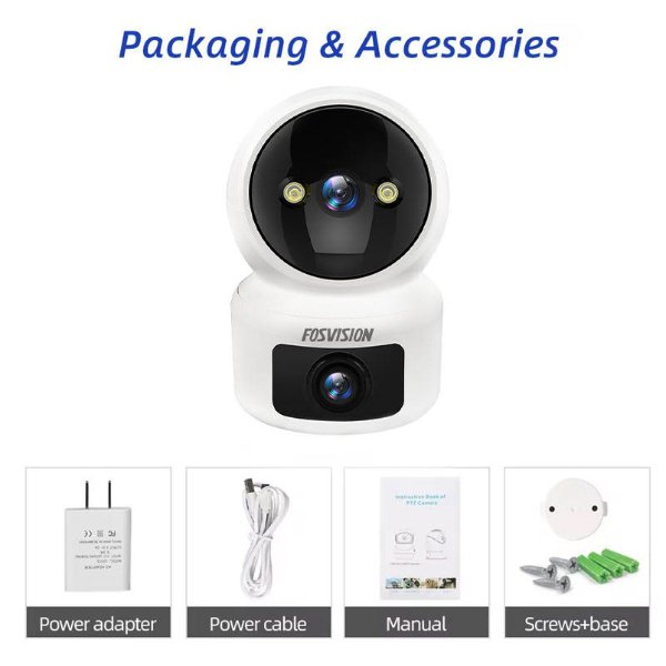 Caméra WiFi à double objectif 2MP+2MP – FOSVISION FS-P6S-W-4M (4MP)