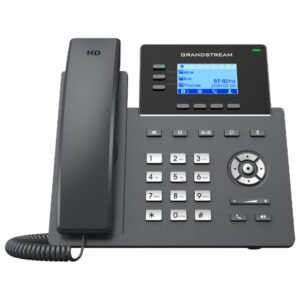 Téléphone IP | 3 lignes, 6 comptes SIP | Écran LCD 2,7 pouces | Double port Ethernet – GRANDSTREAM GRP2603P