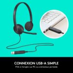 Casque Ordinateur USB Filaire Logitech H340 – Logitech USB Headset H340