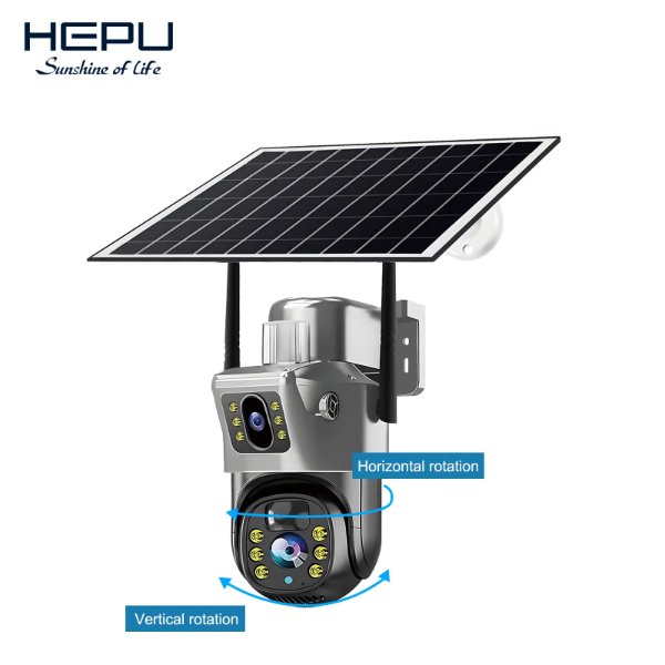 PTZ Caméra solaire 4G à double objectif – HEPU HP-CM04