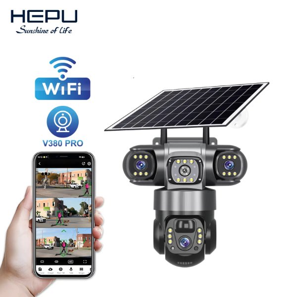 PTZ Caméra solaire 4G à 3 objectif – HEPU HP-CM05