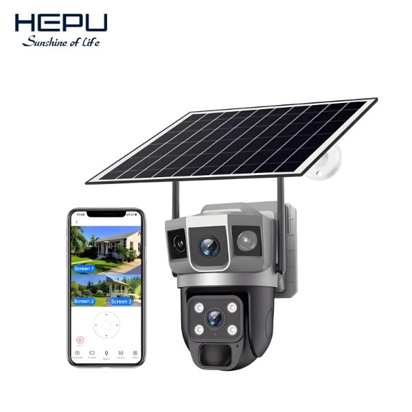 PTZ Caméra solaire 4G à double objectif – HEPU HP-CM07