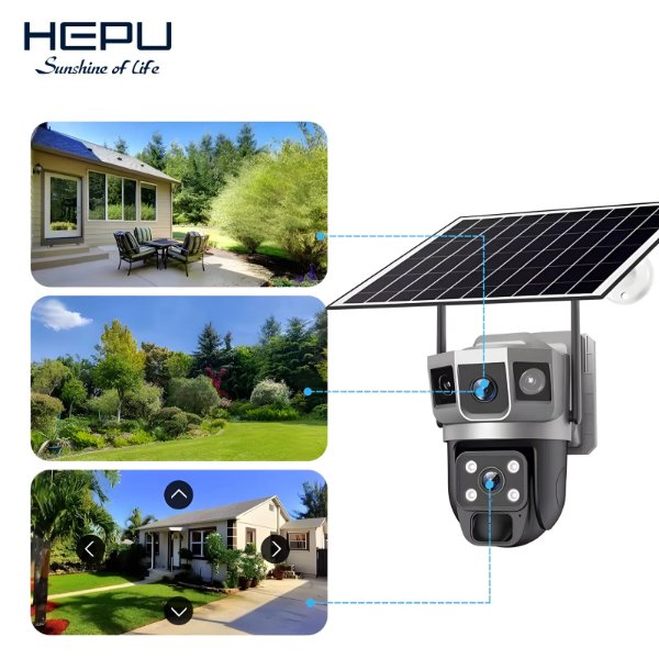 PTZ Caméra solaire 4G à double objectif – HEPU HP-CM07