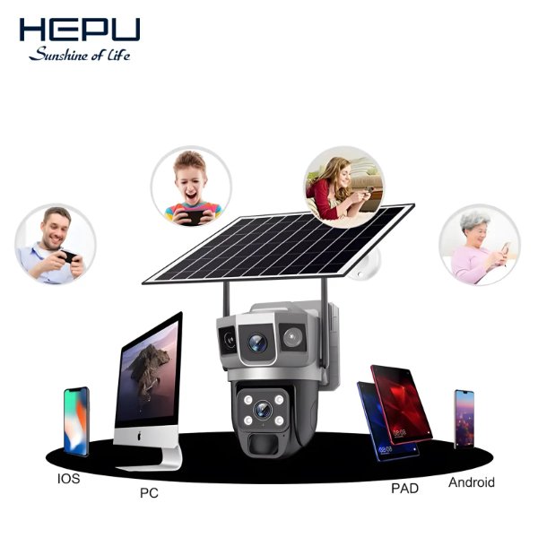 PTZ Caméra solaire 4G à double objectif – HEPU HP-CM07