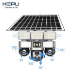 PTZ Caméra solaire WiFi à 3 objectif – HEPU HP-CM08