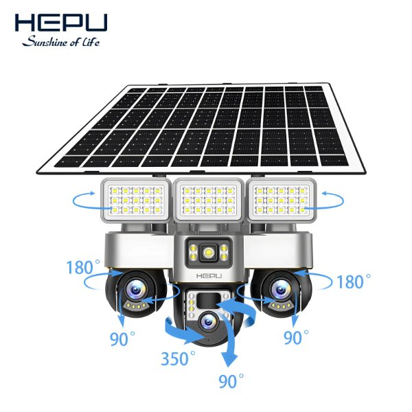 PTZ Caméra solaire WiFi à 3 objectif – HEPU HP-CM08