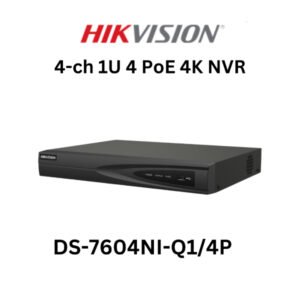 NVR 4 channels 1U 16 PoE 4K – HIKVISION DS-7604NI-Q1/4P